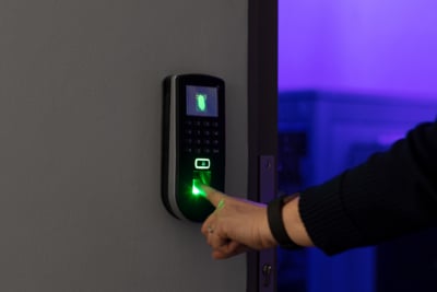 Biometric access control reader in operation - Securitas UK.jpg